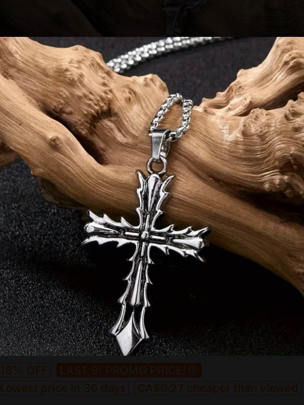 ⭐️ Cross #3 Pendant Necklace